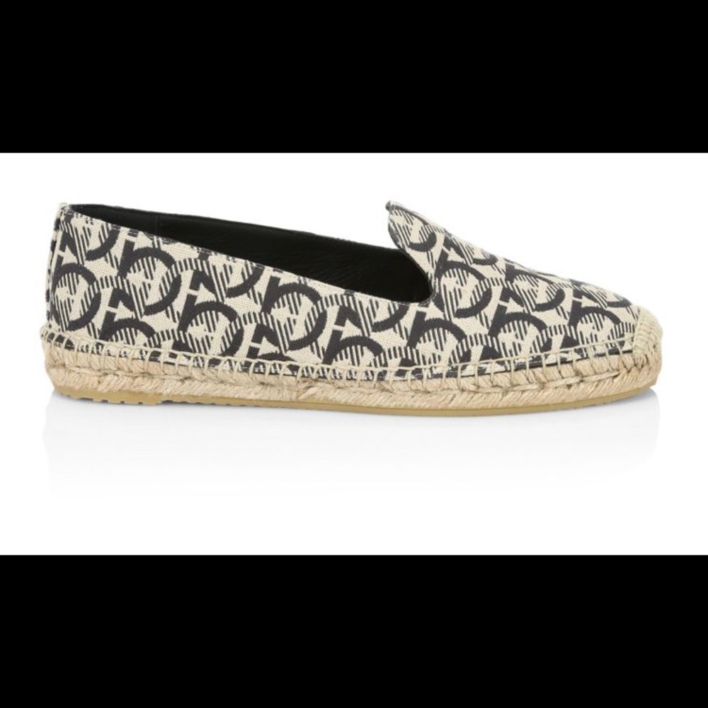 Ferragamo Women’s Sue Logo Canvas Espadrilles.